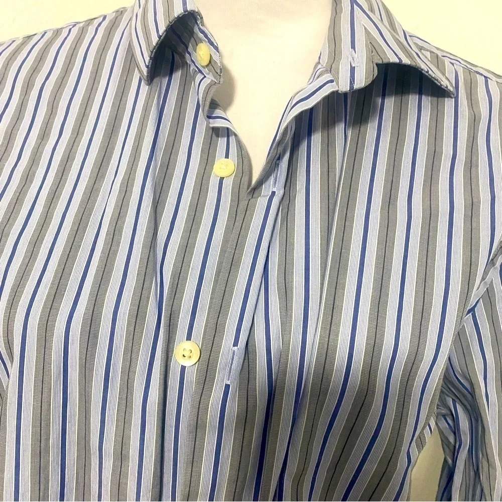 Banana Republic Men’s Slim Fit Long Sleeve Button Down Shirt Woven in Italy Lrg